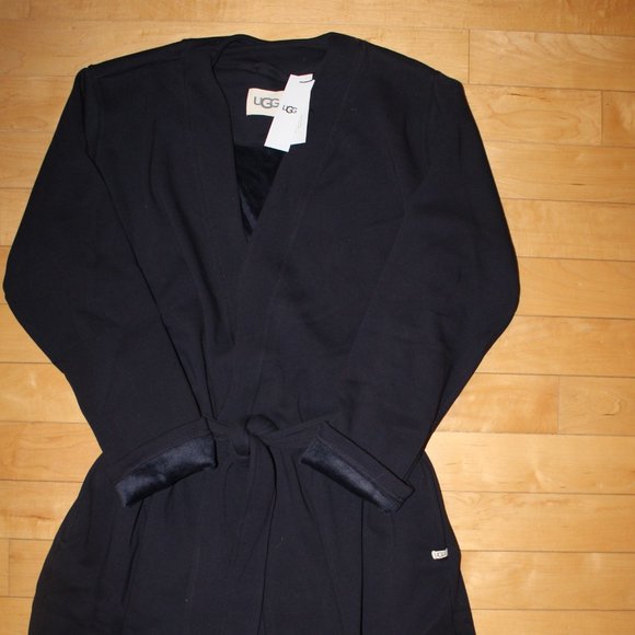NWT UGG WOMEN'S PLUSH CYNTHIANA BATH ROBE NAVY BLUE L XL - Picture 2 of 6
